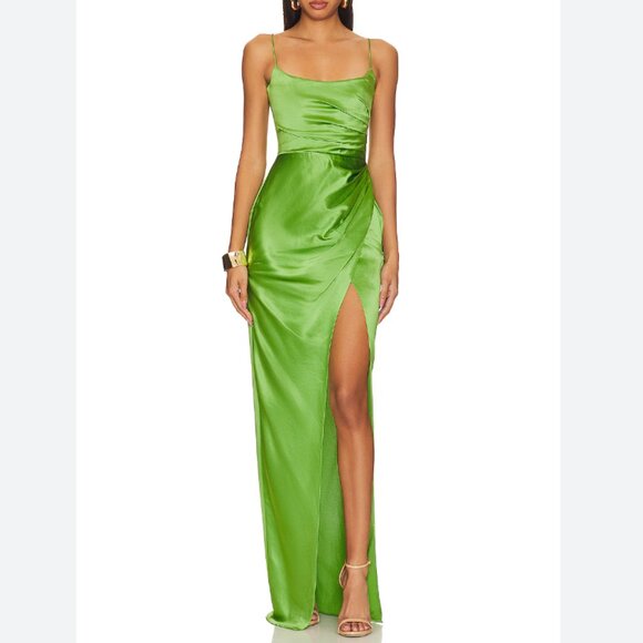 SAU LEE Perla Gown in Apple Green size 4
